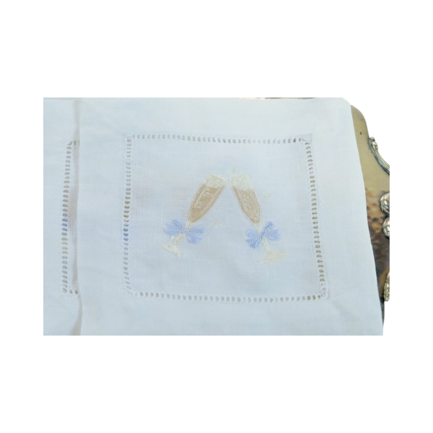 Linen Cocktail Napkins - Blue