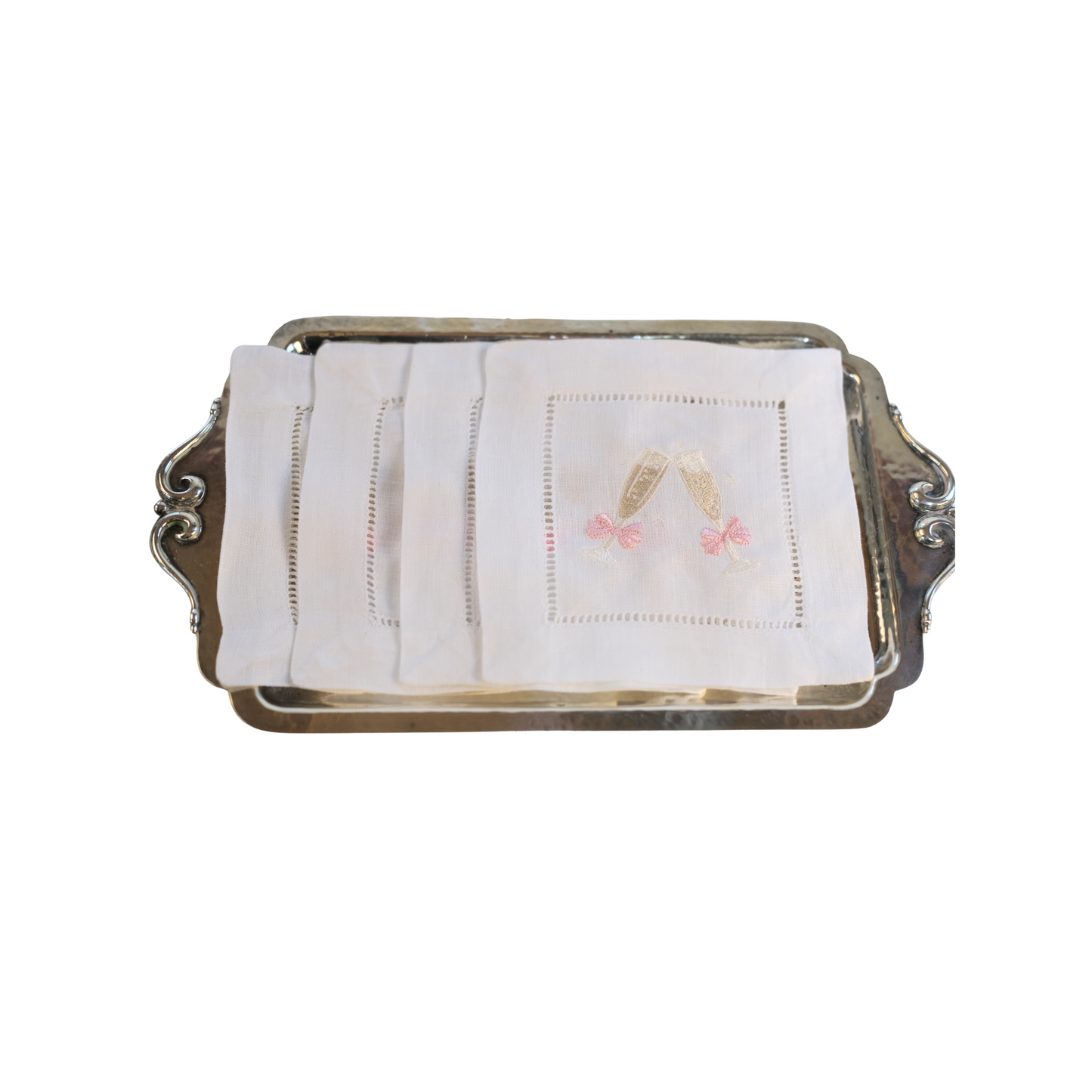 Linen Cocktail Napkins - Pink