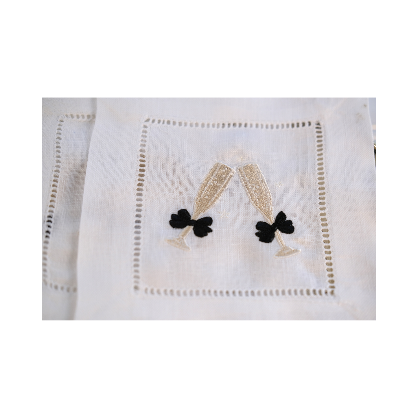 Linen Cocktail Napkins - Black