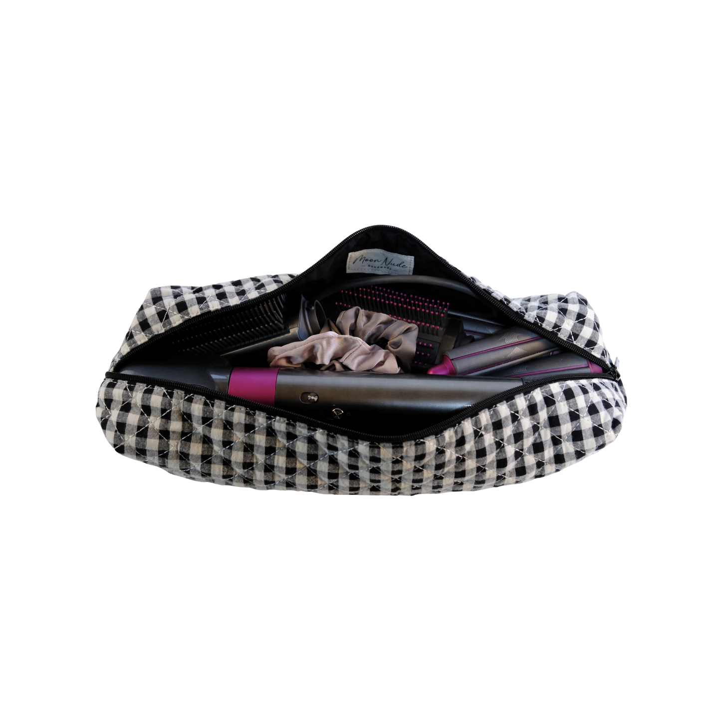 Gingham Hair Tool Bag