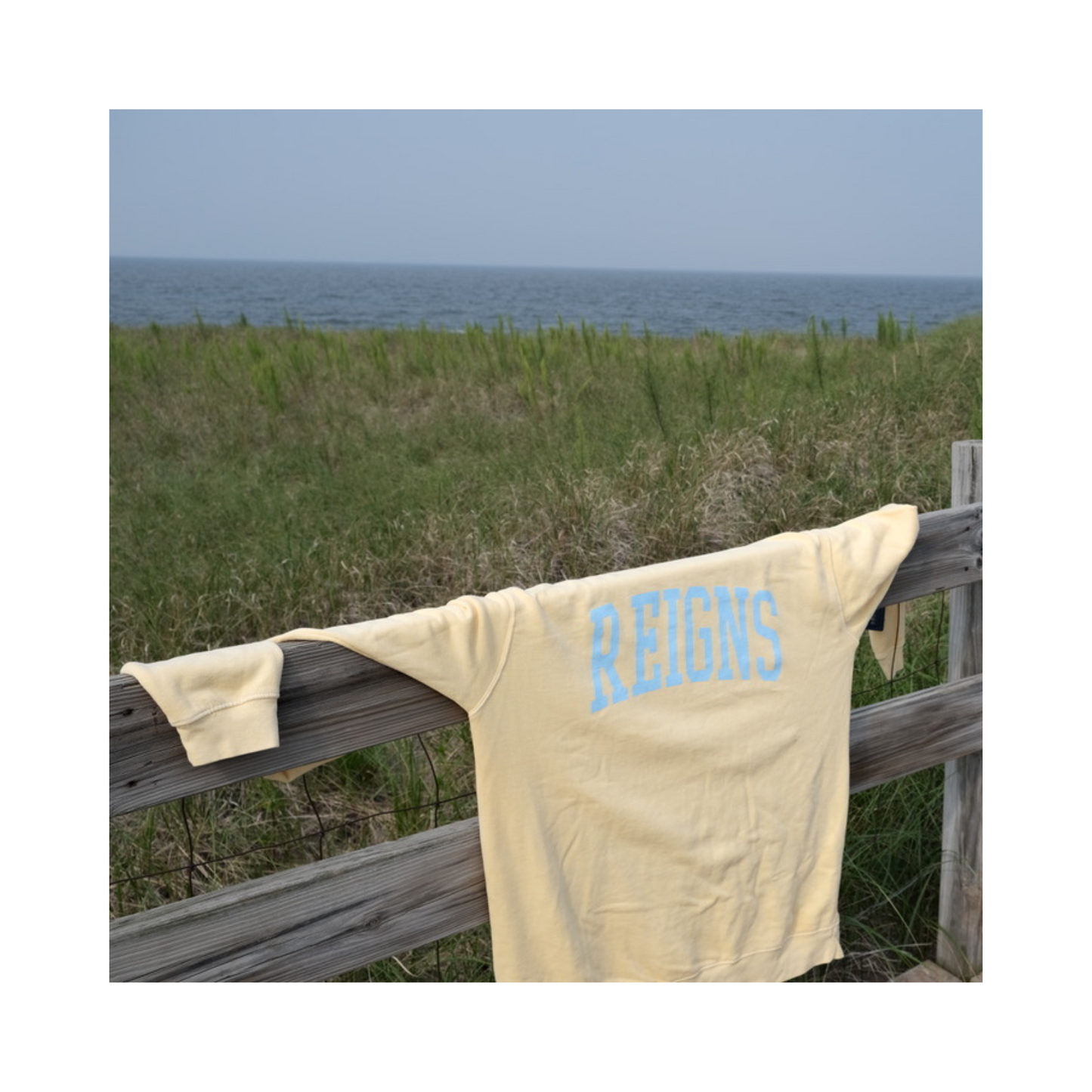 REIGNS butter yellow sweatshirt