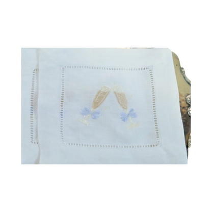 Linen Cocktail Napkins - Blue