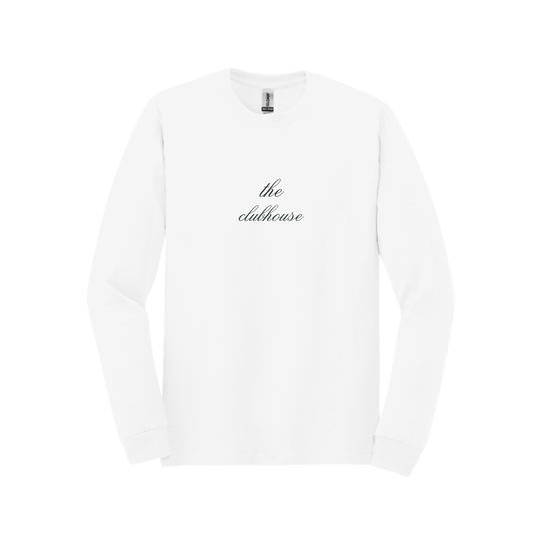 the clubhouse white long sleeve t-shirts