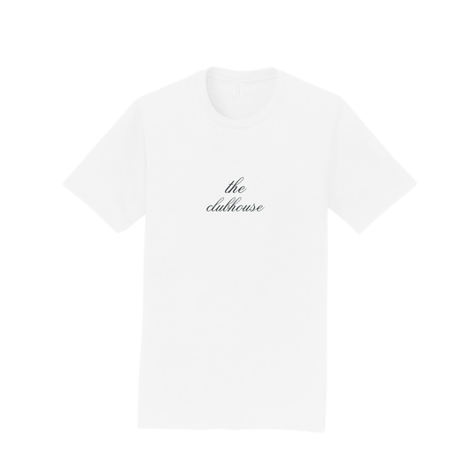 the clubhouse white short sleeve t-shirt