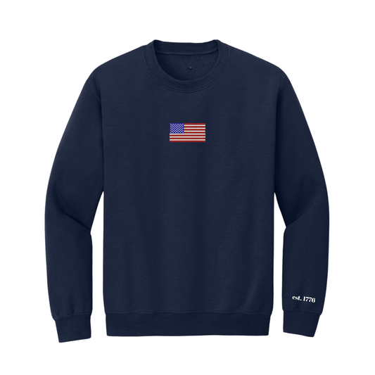 USA Flag Sweatshirt Navy