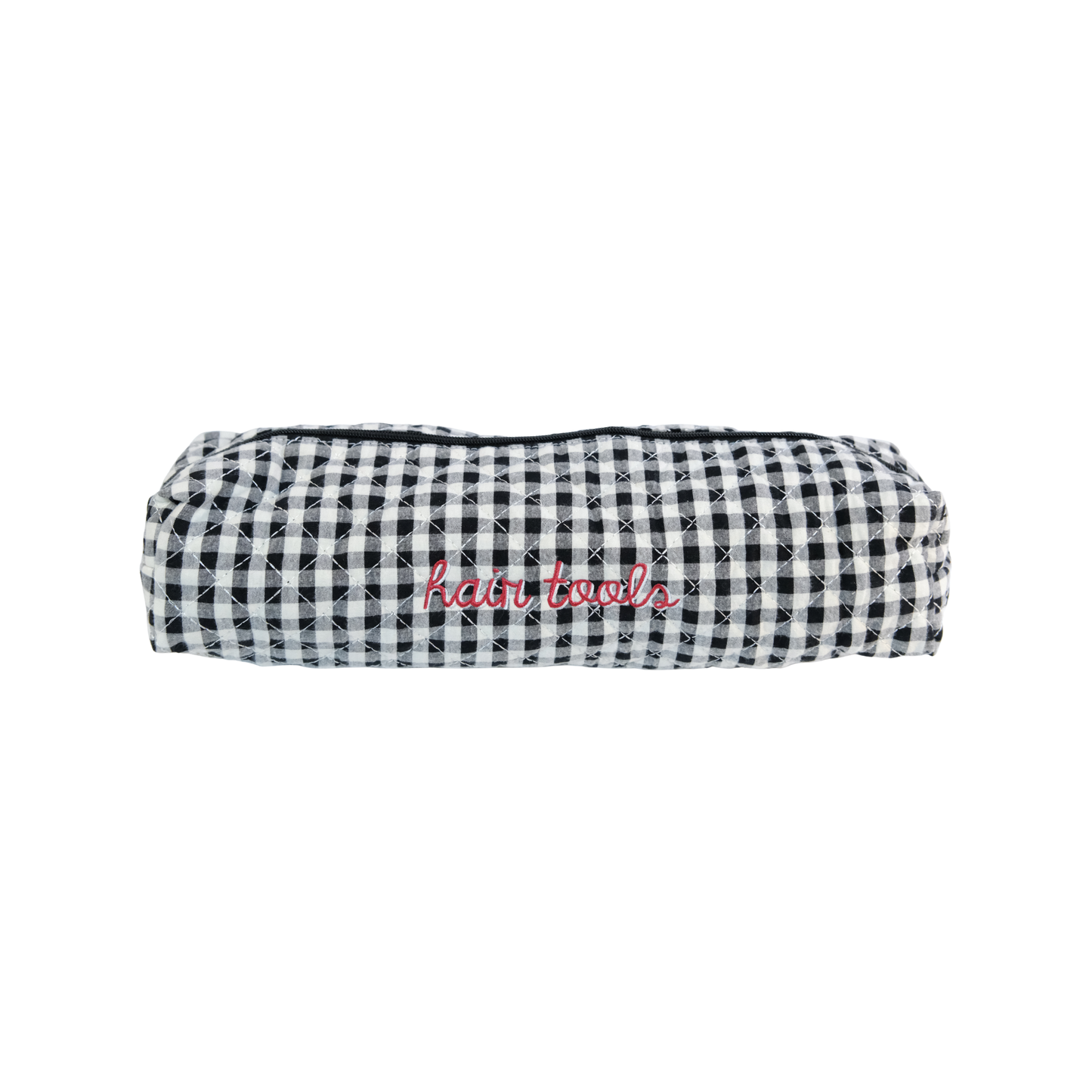 Gingham Hair Tool Bag