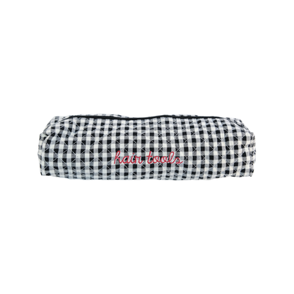 Gingham Hair Tool Bag