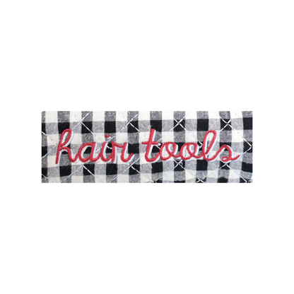Gingham Hair Tool Bag
