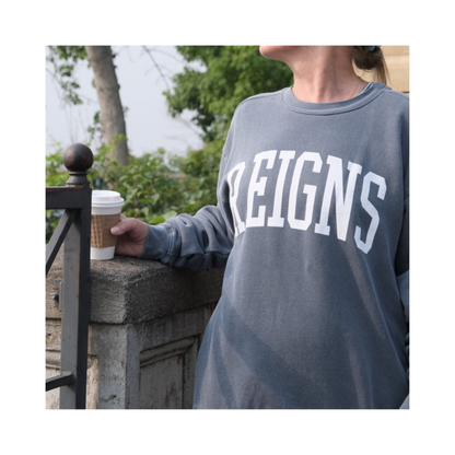 REIGNS navy sweatshirt